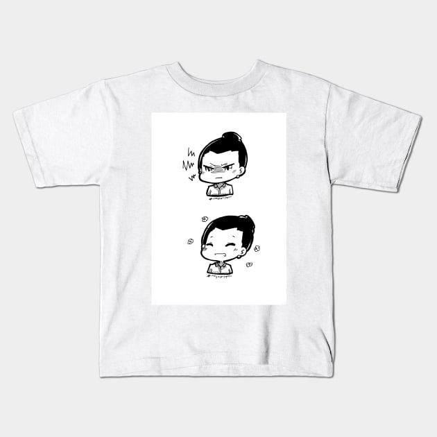 Lena Emoticon Kids T-Shirt by riozaki21